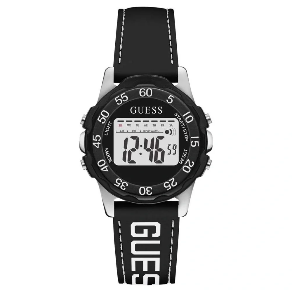 New GUESS Black/Silver/White Sporty UNISEX Watch